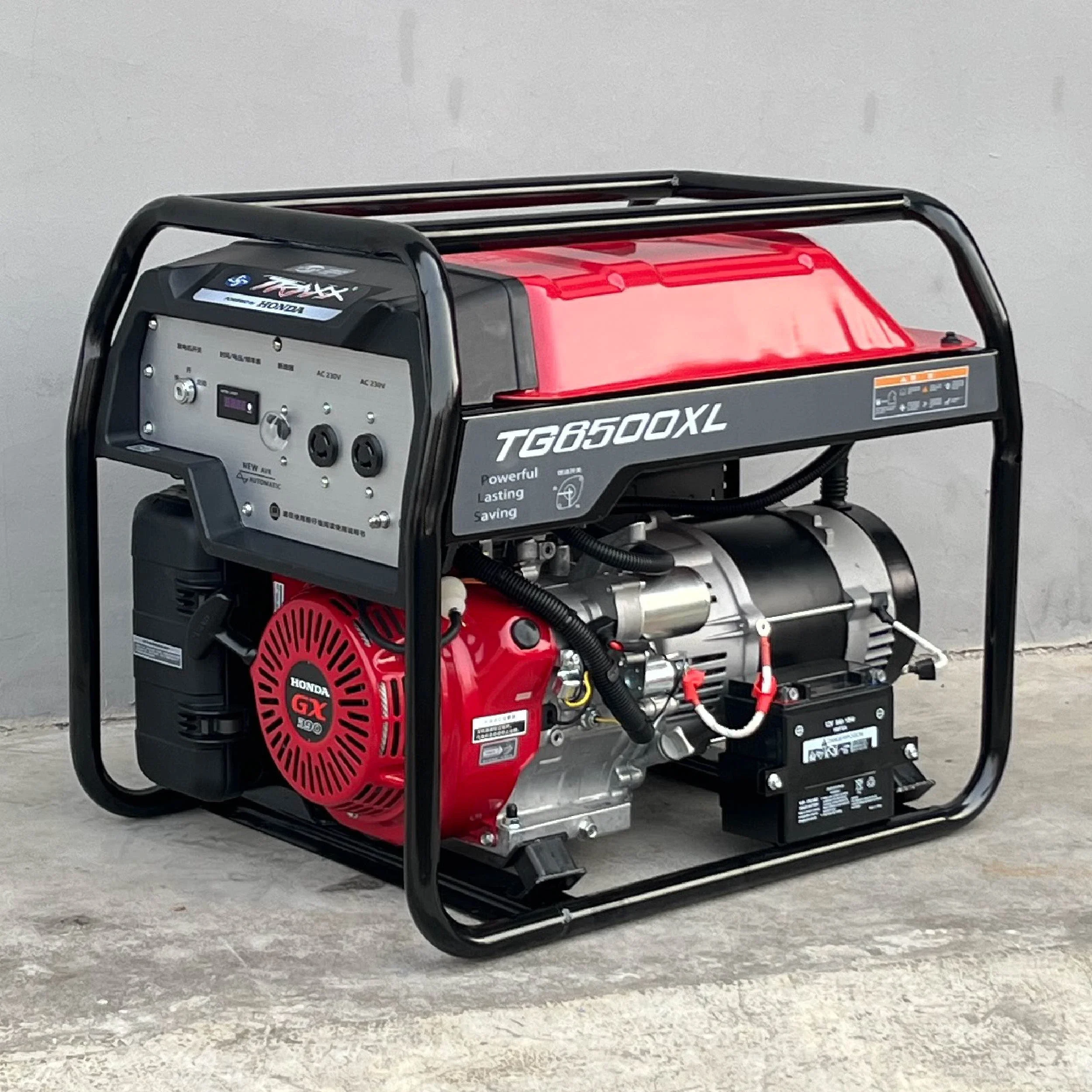 Open Frame Gasoline Generator 5kW 4-Stroke Air-cooling 5000W Generator Powered by Honda GX390