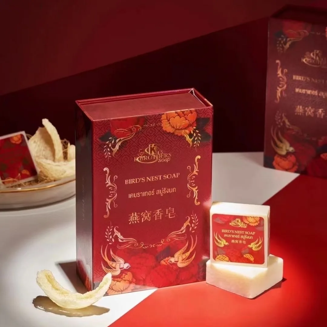 

Мыло холодного процесса тайского птичьего гнезда и риса, оригинальное импортированное для контроля жирности и очищения лица