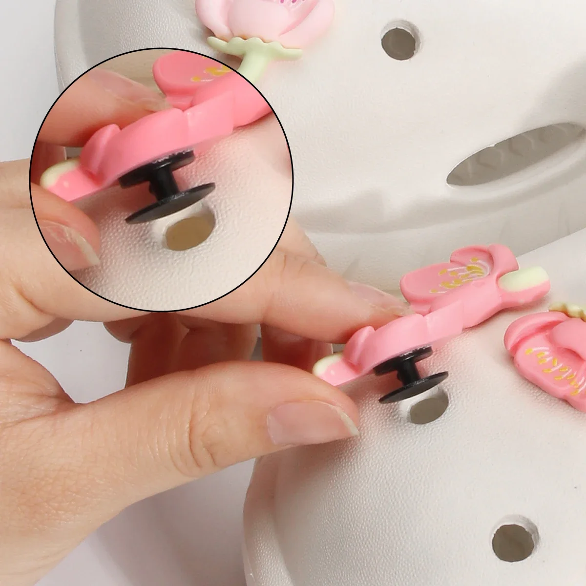 DIY-Serie Lochschuh-Blumen-Accessoires Mädchen-Schuhzubehör-Set Perlen-Schuhketten-Dekorationen – Detail 8