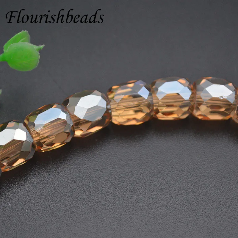 3 Strands 10x11mm Faceted Glass Cylindrical Tube Spacer Beads for Jewelry Making Diy Bracelet Necklace 50pcs Beads Per Strands