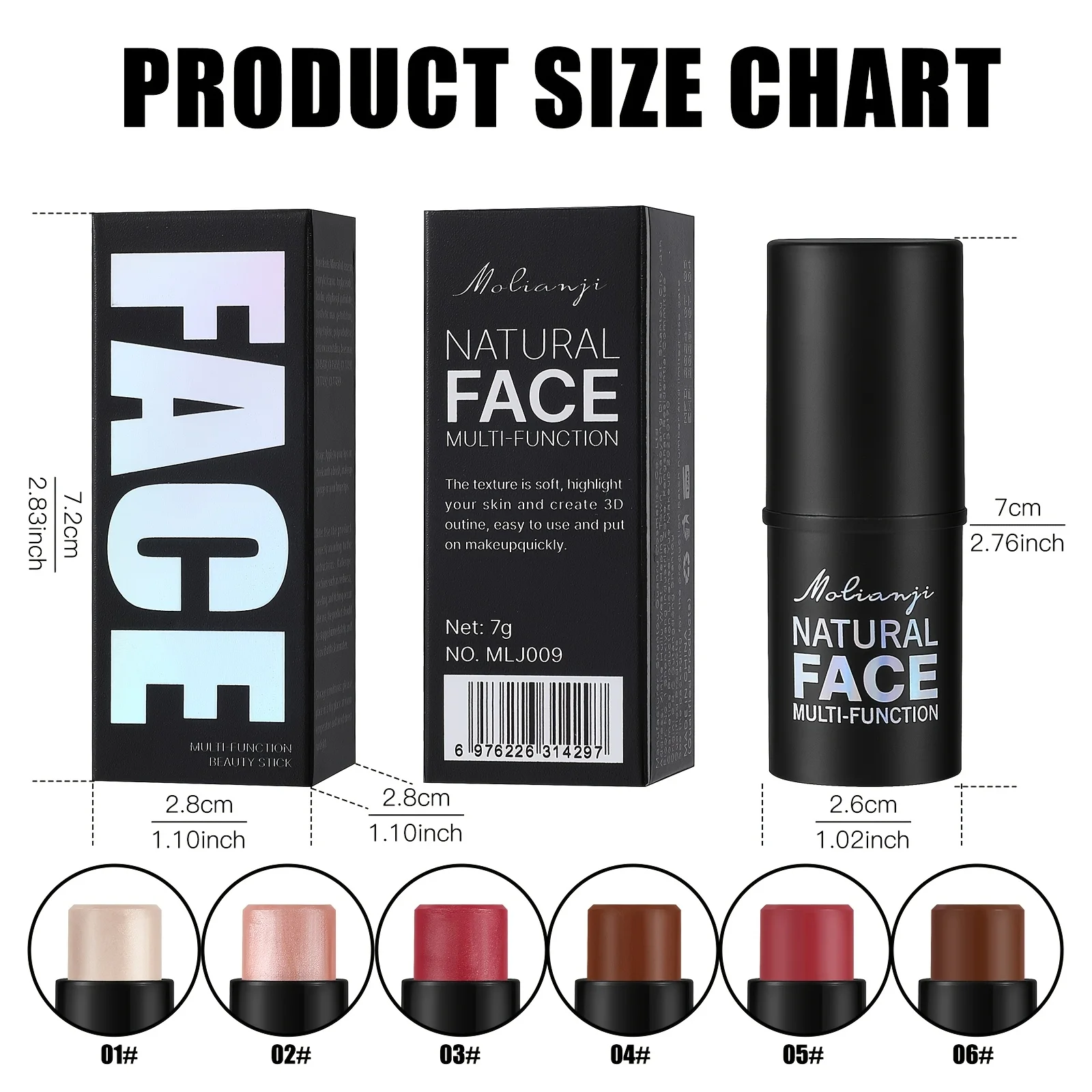 عصا كونتور أحمر الخدود شديدة اللمعان، عصا ظلال تفتيح، كريم أحمر خدود الوجه ستيريو لتفتيح دودة القز، مكياج متعدد الوظائف، متعدد الألوان اختياري، مستحضرات تجميل يومية للفتيات #4