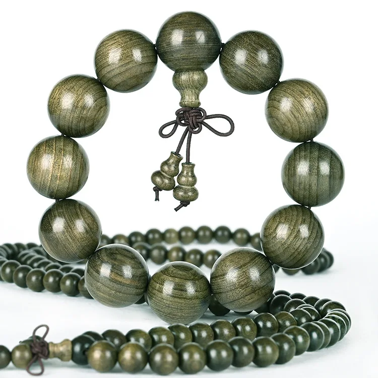 

Sichuan Golden Phoebe Chenyin Ebony Old Material Cat's Eye Full Gold Beads Bracelet (Couple Gift)