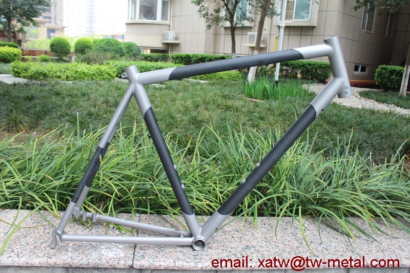 Titanium & carbon mixed road bike frame super light Ti combine carbon road bike frame flat mount disc brake