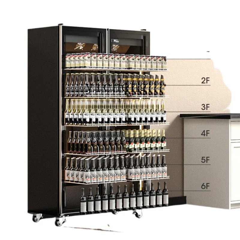 Beer Drinks Wine Display Cabinet Refrigerated Freezer Commercial Freezer Three-Door Refrigerator