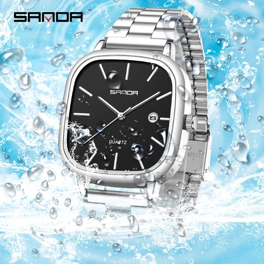 マーティーアンドサンズ　サイズ3 KENEDY 2026SS 新品未使用 Sanda 2026 Couple Quartz Watch Men's and Women's Square Watch 3ATM