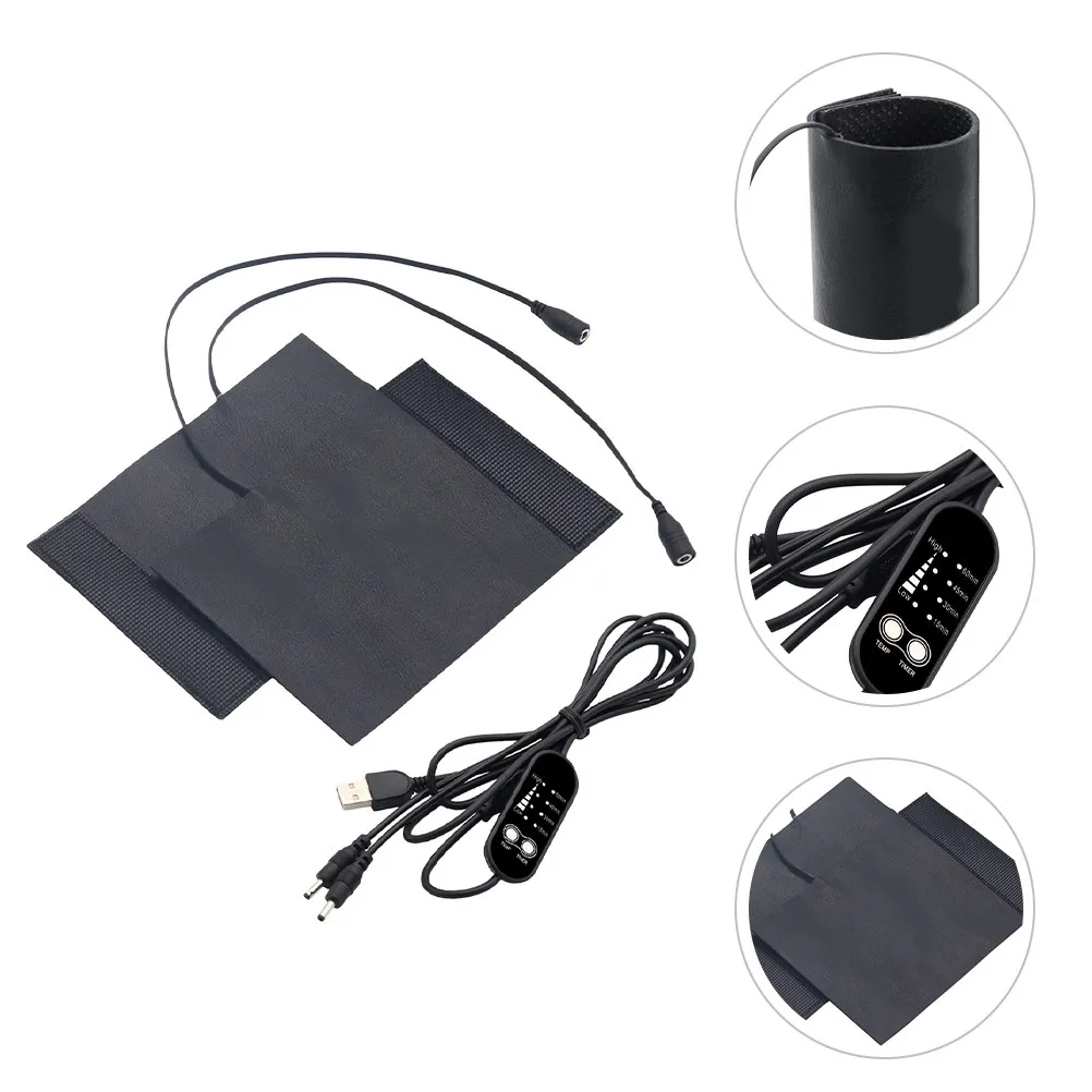 

2 шт. USB-грелки для руля мотоцикла, из ПУ, противоскользящие, с 4-режимным таймером быстрого нагрева, для скутеров и квадроциклов