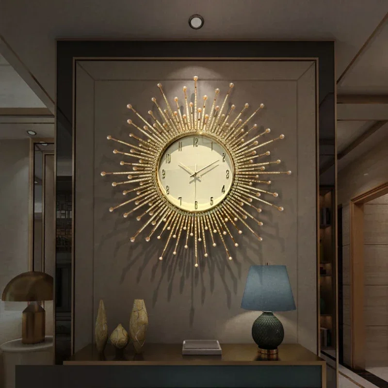 Premium Design Luxury Wall Clock Silent Nordic House Living Room Clock Bedroom Modern Display Reloj De Pared Room Decoration