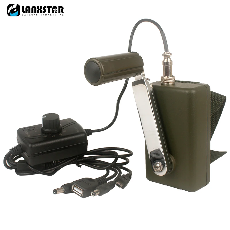 Hand Crank Generator Portable High Power Outdoor Professional Emergency Mobile Phone Computer Charger 30W 0-28V