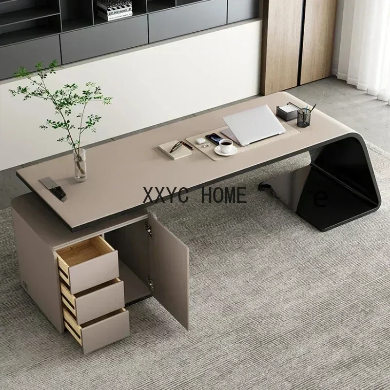 Boss Luxury Office Desks Italian Design Combination Modern Office Desks Executive Computer Escritorio Ordenador Furniture QF50OD