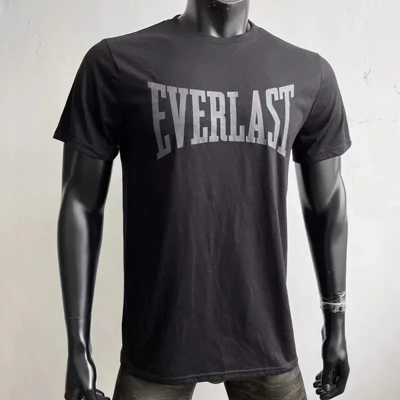 American Single Boxing Sports EVERLAST Men's Loose Casual Short-sleeved Trend T-shirt Letter Printing Youth Summer T-shirt