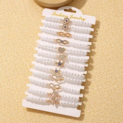 12 Chain Niches Fine Design Teen Cartoon Bracelet Pearl Beaded Bracelet Men Women