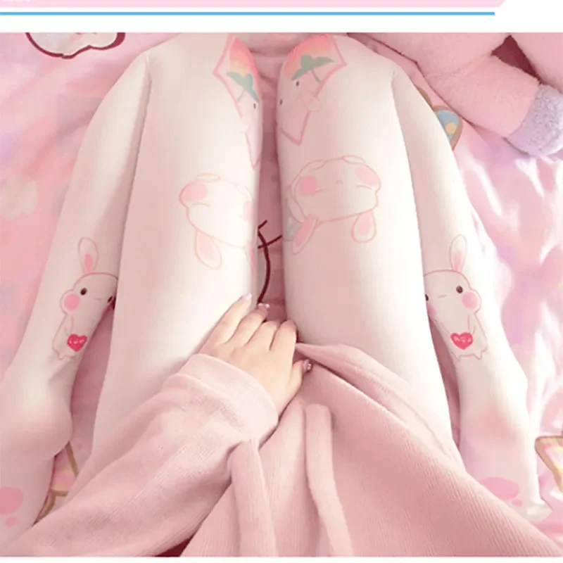 일본 귀여운 모리 로리타 허벅지 스타킹, 귀여운 천사 카와이 로리 부드러운 소녀 무릎 위 스타킹, 할로윈 역할 코스프레