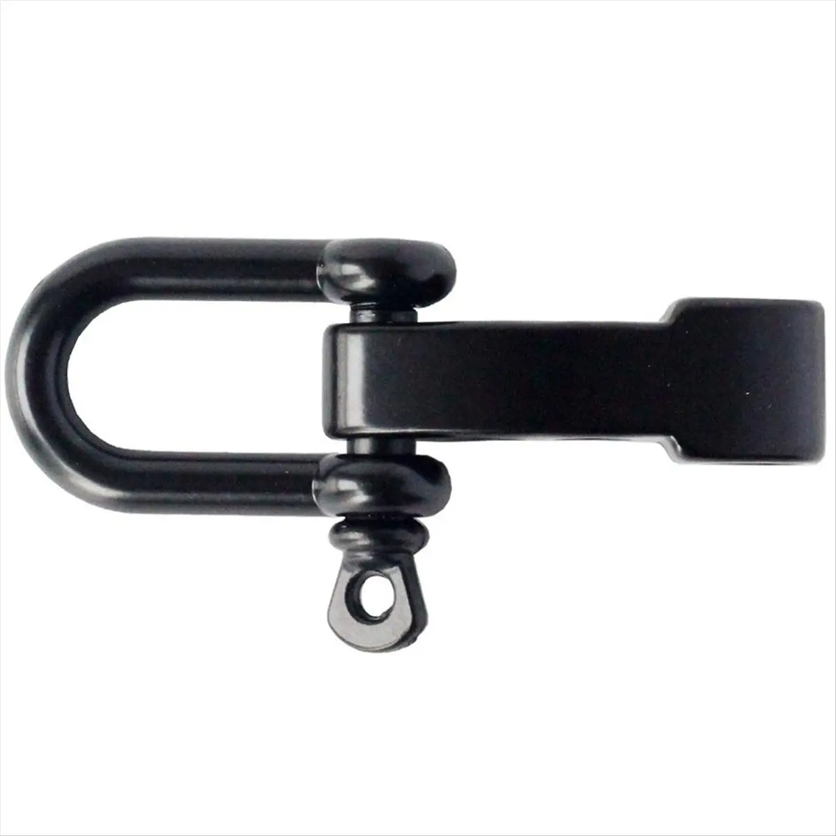 FTGT-10Pcs Paracord Bracelet Shackle Buckle, Bow Anchor Shackle Clasp D Shackle Clip Adjustable for Survival Bracelet Black
