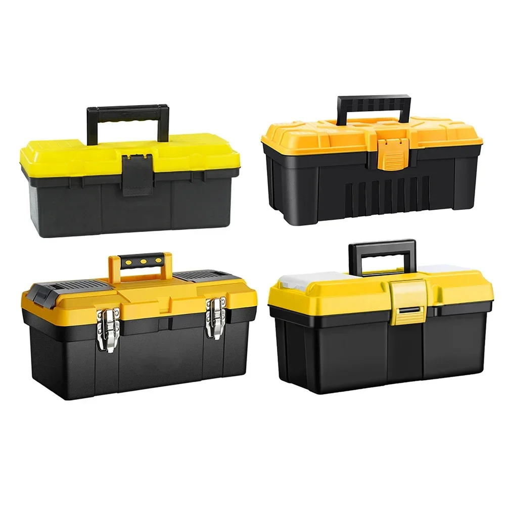 1pc 12-14in Professional Tool Box Tool Organizer Plastic Thickened Tool Storage Tool Plastic Household Hardware Toolbox