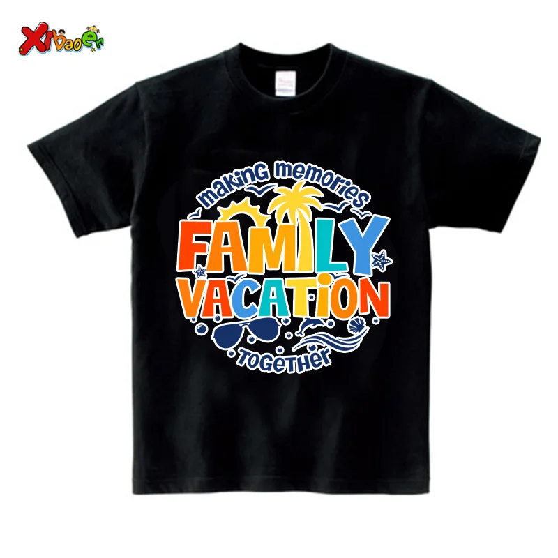 Family Vacation T Shirt 2024 Matching Family Outfits Family Trip Shirts Kids Party Clothes Family Look Mom and Daughter Matching