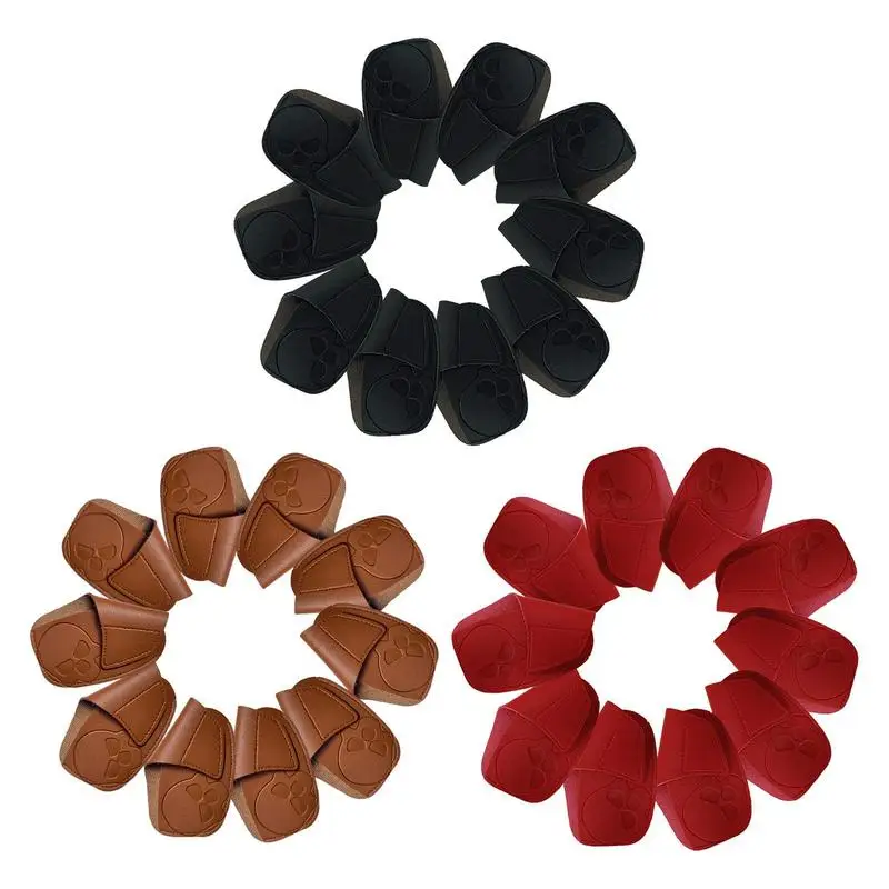 10pcs Colorful golf club covers Golf Iron Wedge Head Covers Golf Head Covers for Iron with Loop and Hook Fasteners for Most Golf