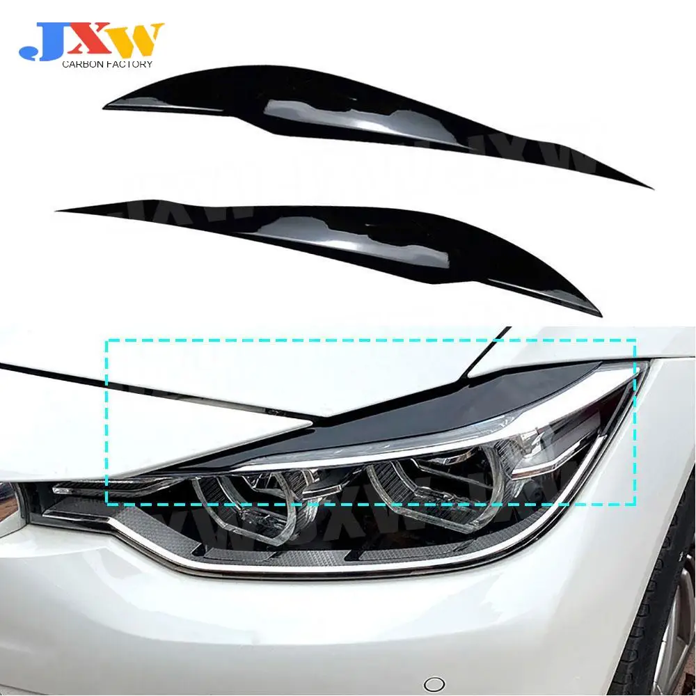 

ABS Front Headlight Eyelid Eyebrow Trims For BMW 3 Series F30 F31 318i 320i 2012-2018 Car Styling Body Kits Accessories