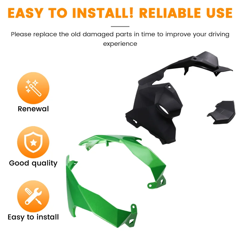 

A85E-Motorcycle Front Headlight Frame Headlamp Assembly Trim For Kawasaki Z250 Z900 Z650 Z400 KLR650 ZR1000 2019-2023