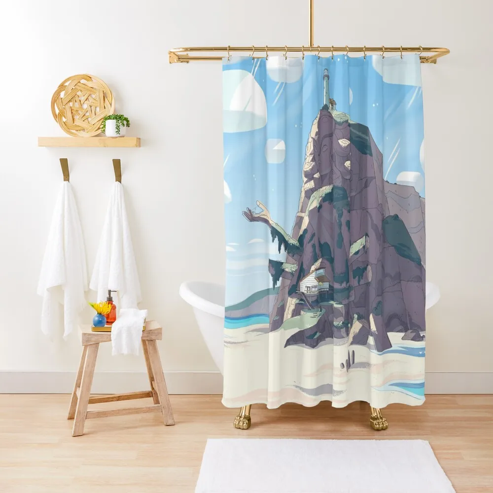 

Steven Universe Mountain Background Shower Curtain Bathroom Fabric Bathroom Box Bathroom Decor Curtain