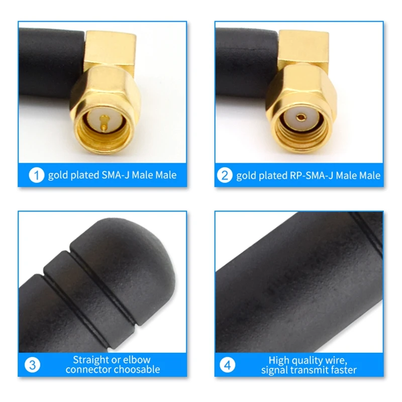 2PCS 3Dbi 2.4 Ghz WIFI เสาอากาศ SMA ชาย Router เสาอากาศบลูทูธโมดูลไร้สาย 2.4G Antena ภายนอก Aerial