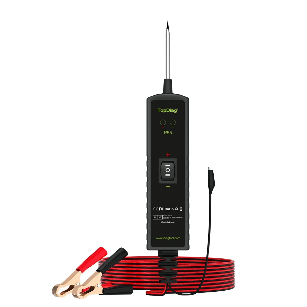 

Topdiag P55 Automotive Electrical Circuit Tester Car Power Probe Tester 12V 24V Test Light Polarity Pen Auto Diagnostic Tool