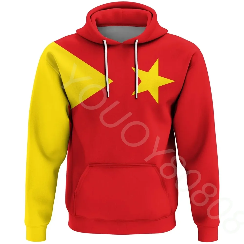 

African Region Men's Hoodie Printed Sweatshirt Casual Tigray Flag Pullover Retro Harajuku Sportswear Simple Style Sweater