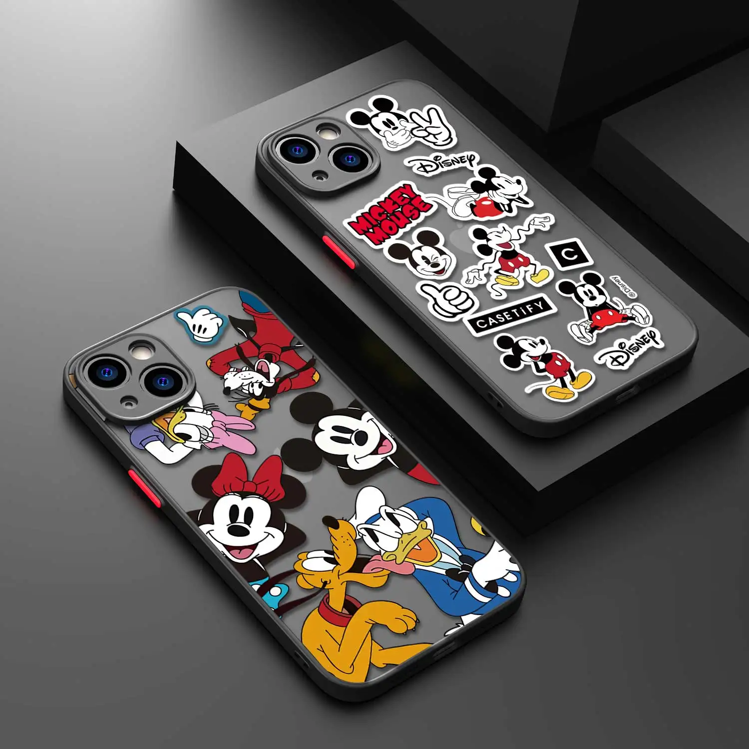 Disney Mickey Mouse And Friends Clear Matte Phone Case For iPhone 15 11 14 13 12 Pro Max Mini X XR Xs 8 7 Plus 6 6S Cover Funda