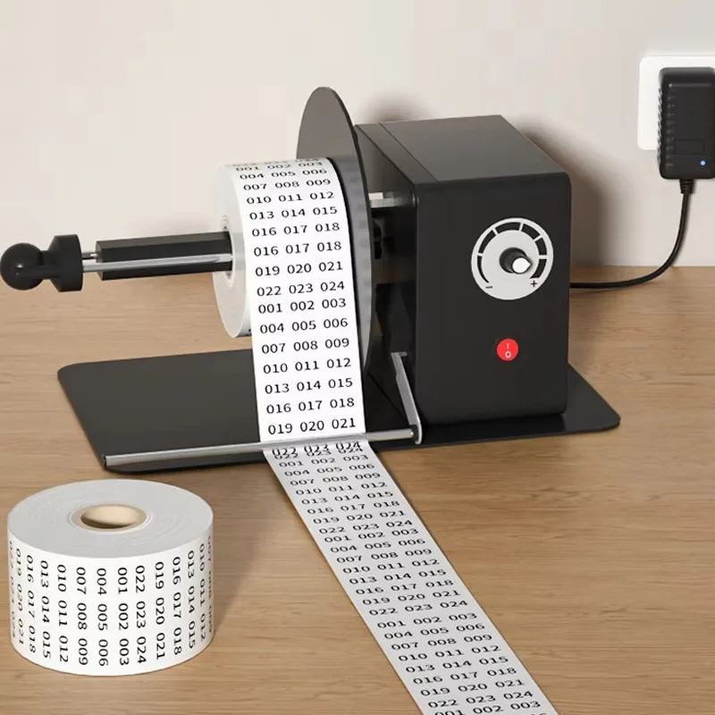 

【Best-selling】Automatic Label Rewinder 12V Self-Adhesive Barcode Paper Electric Label Rewinding hine Label Spooler For Retail