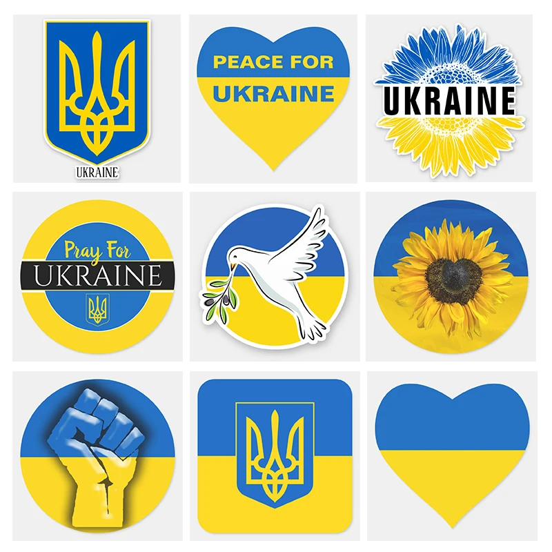 41801 # abnehmbare Vinyl Aufkleber Für Ukraine Sonnenblumen Flagge Karte Ukrainischen Auto Aufkleber auf Stoßstange Hinten Fenster Laptop