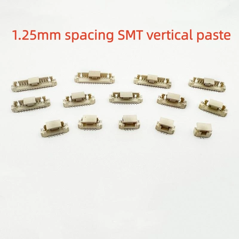 50PCS 1.25mm Pitch SMT Vertical paste 2/3/4/5/6/7/8/9/10/11/12P vertical patch header connector