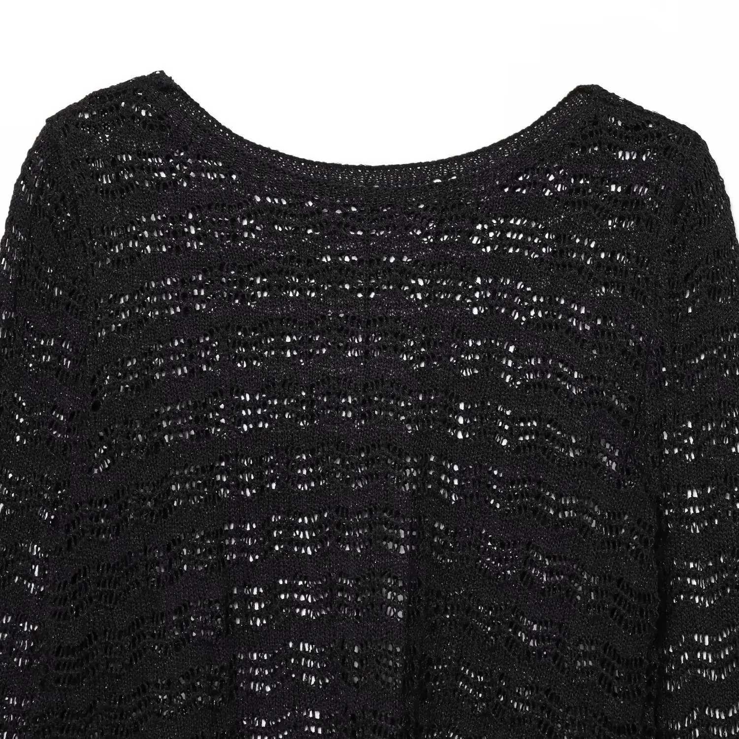 

ZAB Autumn New Women's Knitted Crop Top with Embroidery Me Design Casual Loose Fit Long Sve round Ne Pullover irt