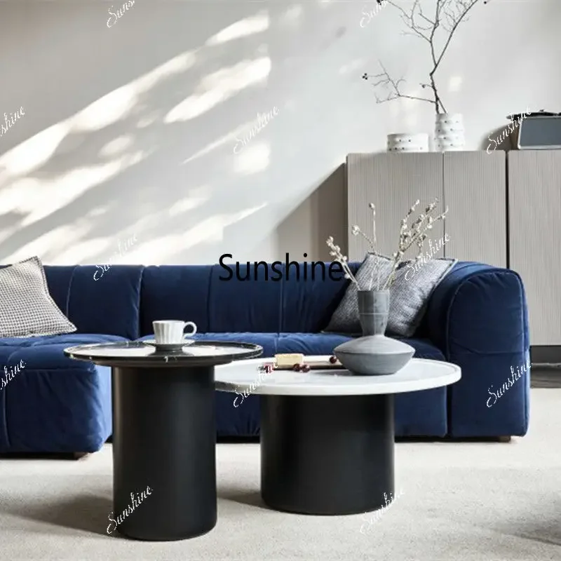 Vintage fabric sofa, deep blue casual modern living room modular combination, both large and small