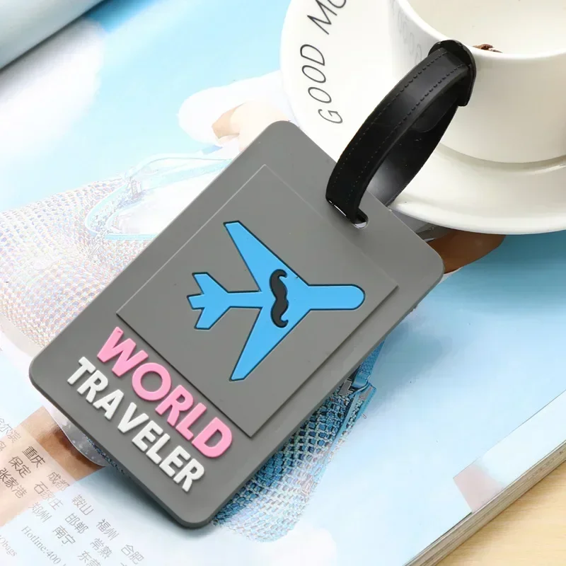 1PCS Luggage Tags Travel Accessories Silicone Suitcase Tags Fashion Style Silicon Portable Travel Label ID Address Holder