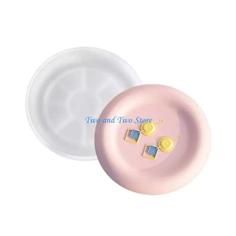 

HX6F Storage Tray Mold Cup Pad Molds Epoxy Resin Molds Flower Shaped Mold