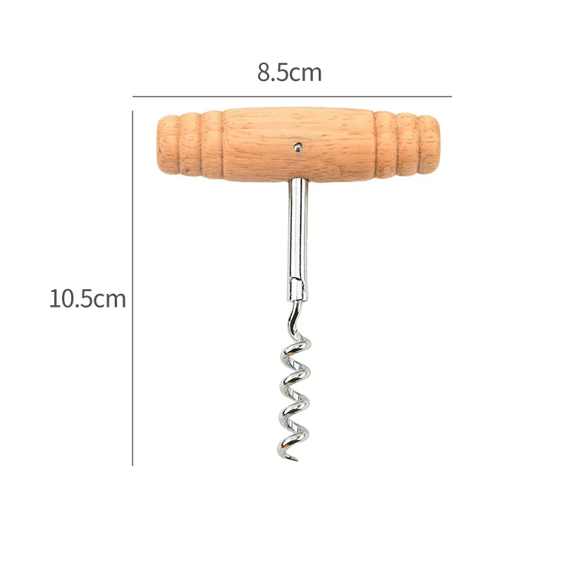 100Pcs Wine Opener with Wooden Handle Stainless Steel Corkscrew Wine Bottle Opener Easy Novelty Fun Wine Wing Wood Tools