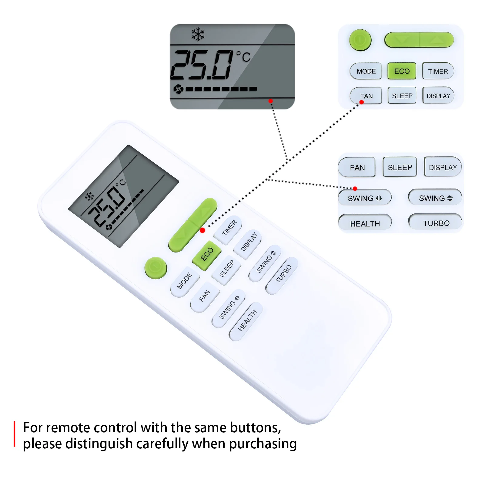 New Original GYKQ-52 AC Remote For TCL Air Conditioner Remote control A/C Fernbedienung