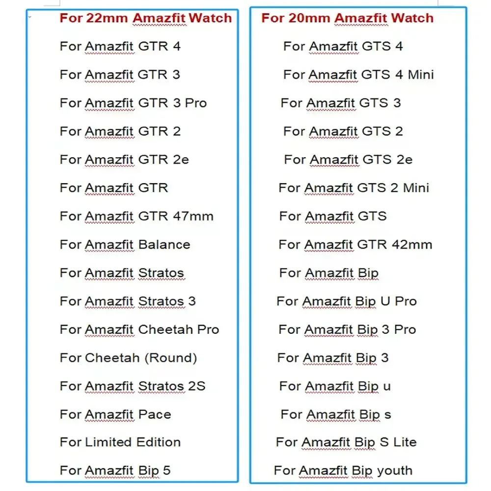20 22mm Watch Strap For Amazift GTR4/Stratos 3 2 Smartwatch PU Leather Bracelet For Huami Amazfit GTR 3 Pro 4 2 2e GTR 47mm Belt