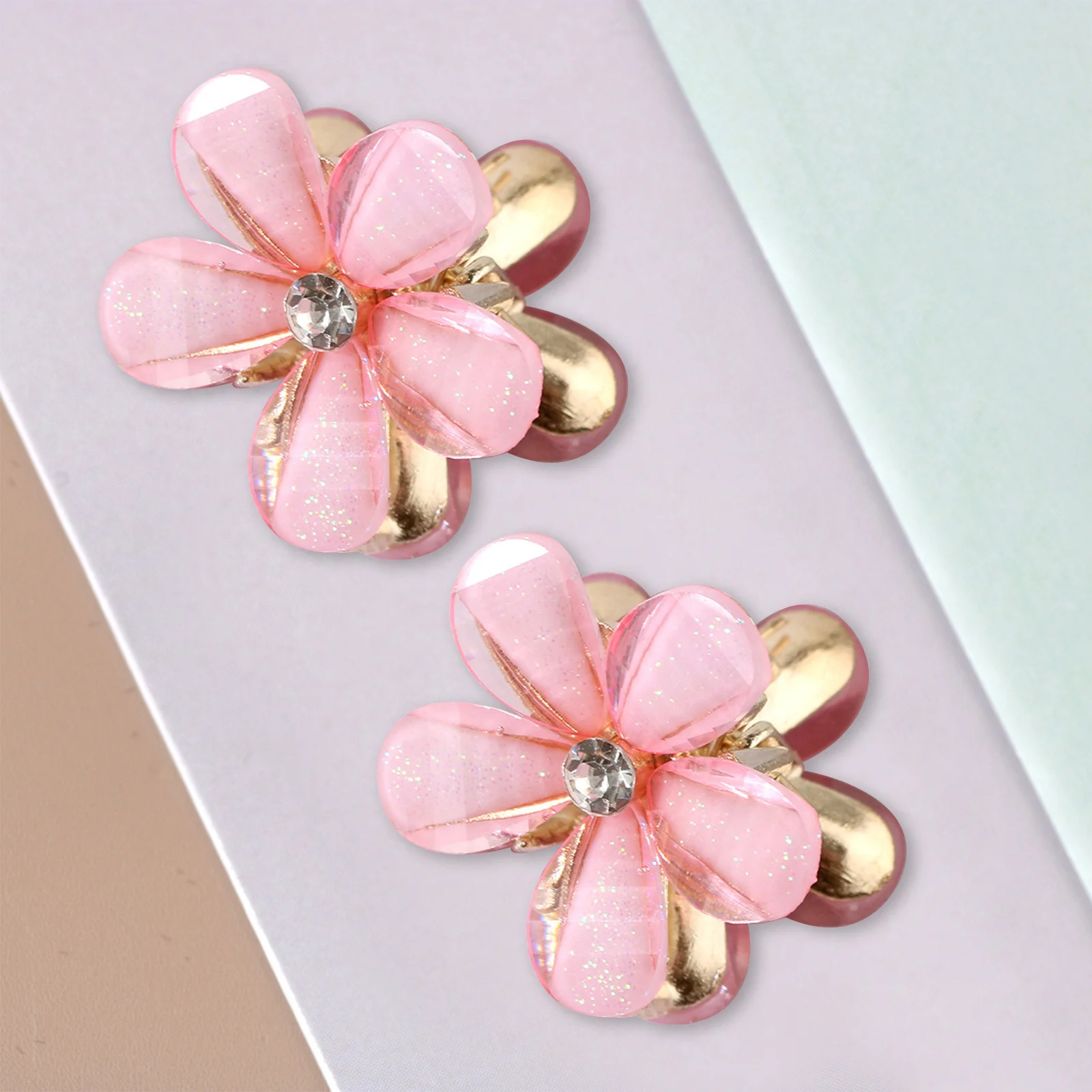 Super Fairy Hair Clips Women\'s Rose Hair Clips Tulip Mini Hair Clips Small Cute Metal Clips 12pcs Girls Hairstyle Tools