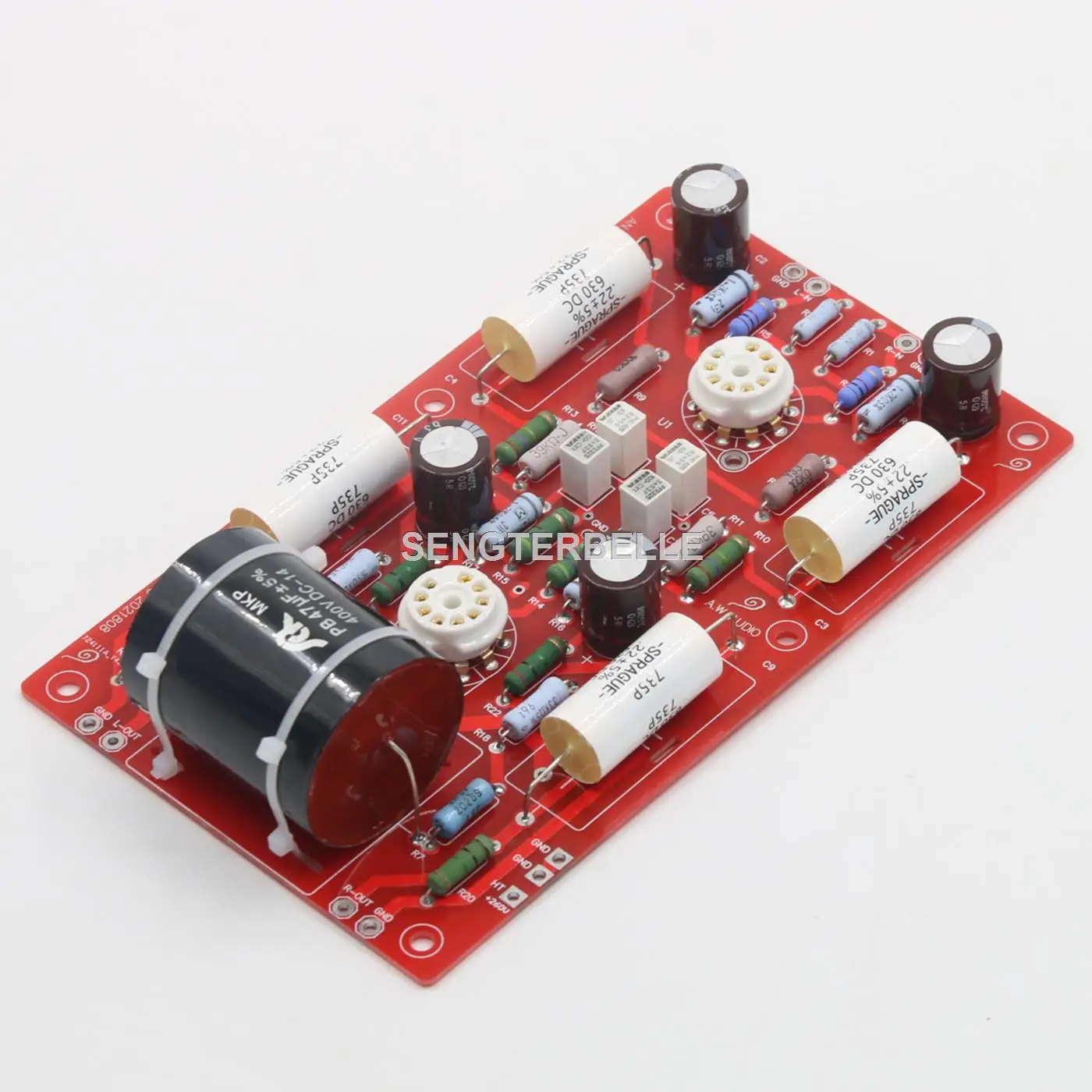 HiFi Tube RIAA MM Phono Amplifier Board Kit 12AX7+6922 Stereo Phono Board