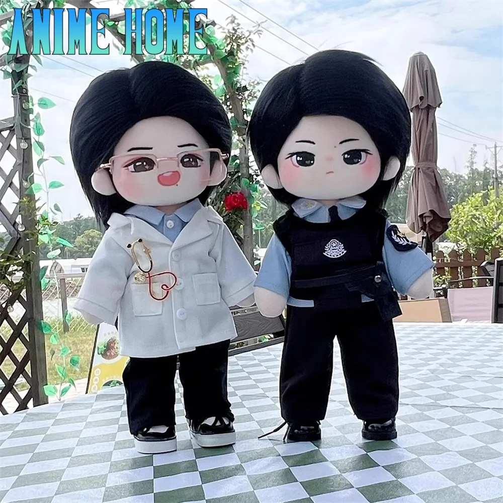 

30 см плюшевая кукла Wang Yibo Xiao Zhan Idol Star, игрушка для тела, плюшевая одежда для полицейского врача, одежда для косплея, оригинальный MDZS G