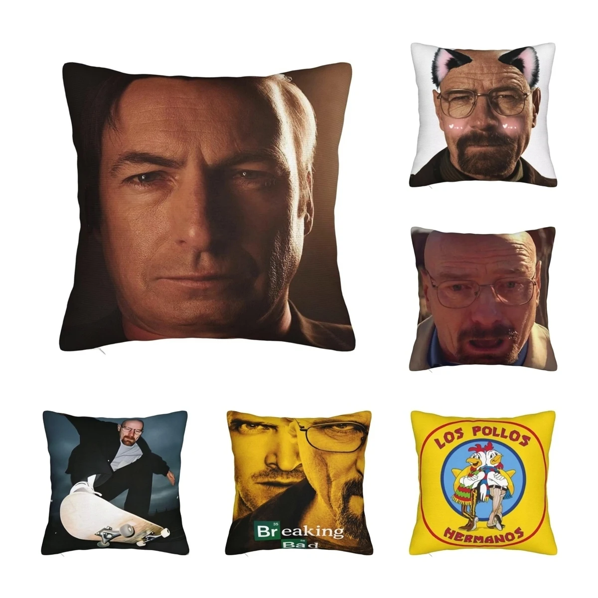 Saul Goodman Actor Square Pillow Case Breaking Bad Cushion Covers Customized Zippered Decorative Pillowcase for Sofa 40*40cm