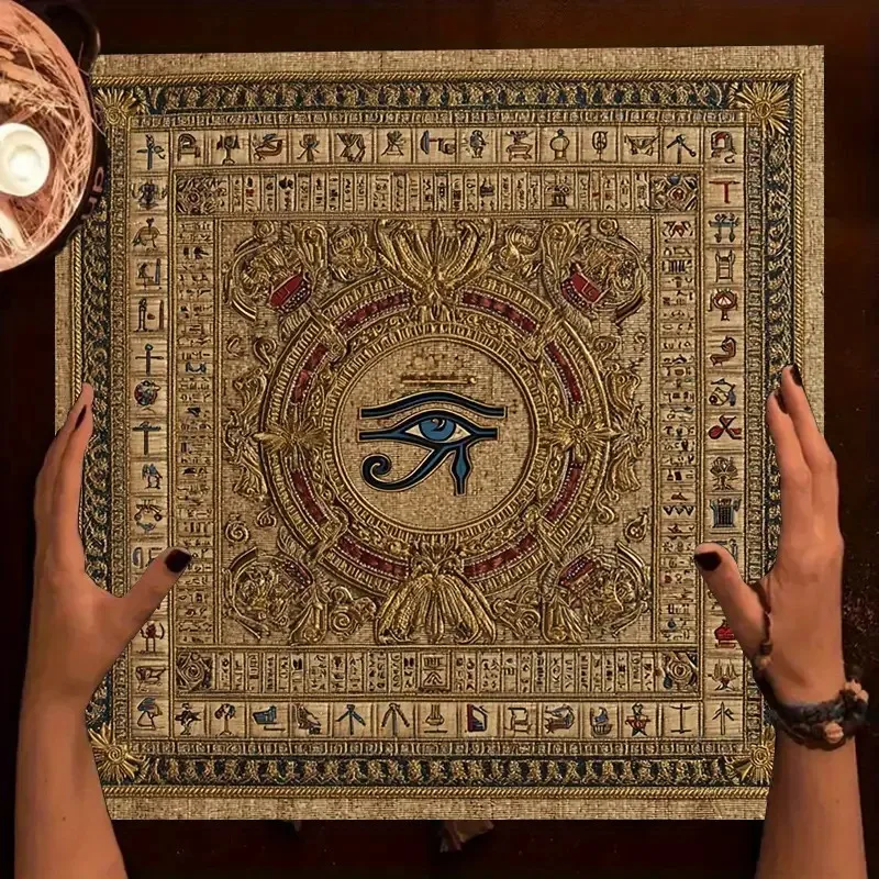 Eye of Horus Symbol Egyptian Gods Altar Cloth Tarot Table Cloth Tarot Mat Ancient Egyptian Witchcraft Meditation Tablecloth