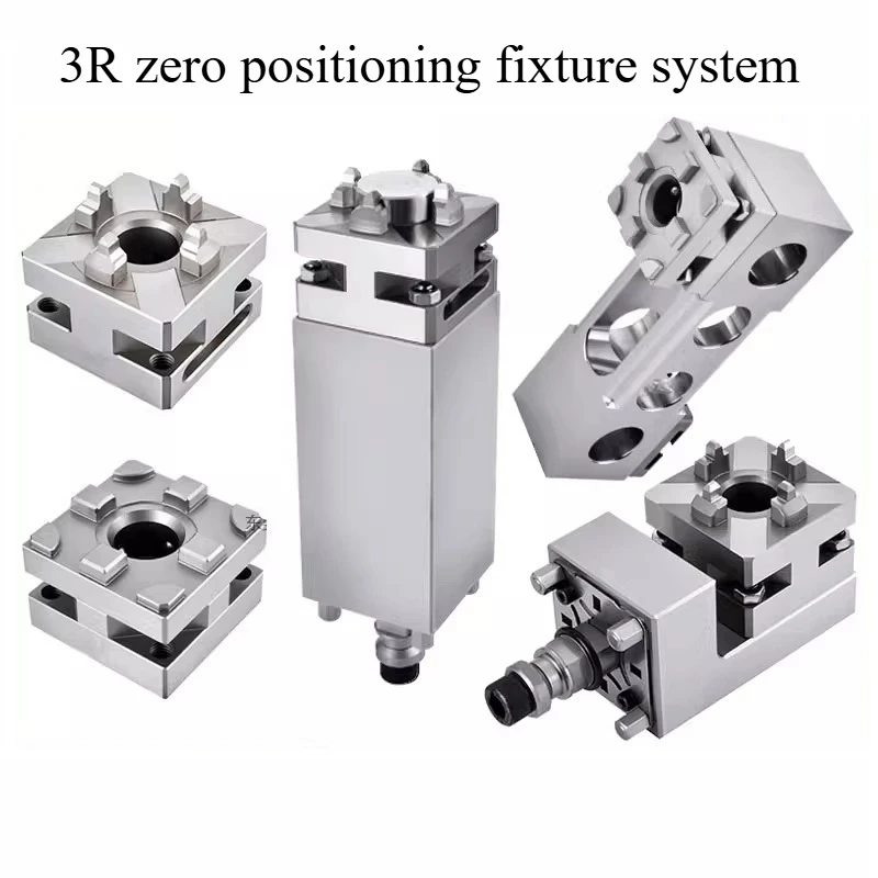 

56 type manual/pneumatic rotary chuck and 3R fixture with extension rod, compact rotary fixture suitable for metal processing