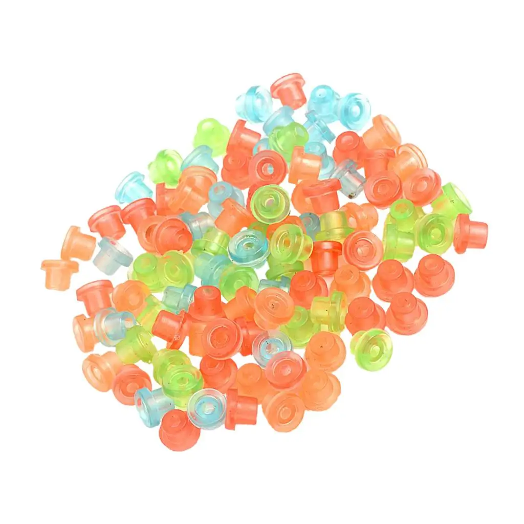 100Pcs Colorful Bands Gun Needle Machine Eyelets Nipple Bar Supply