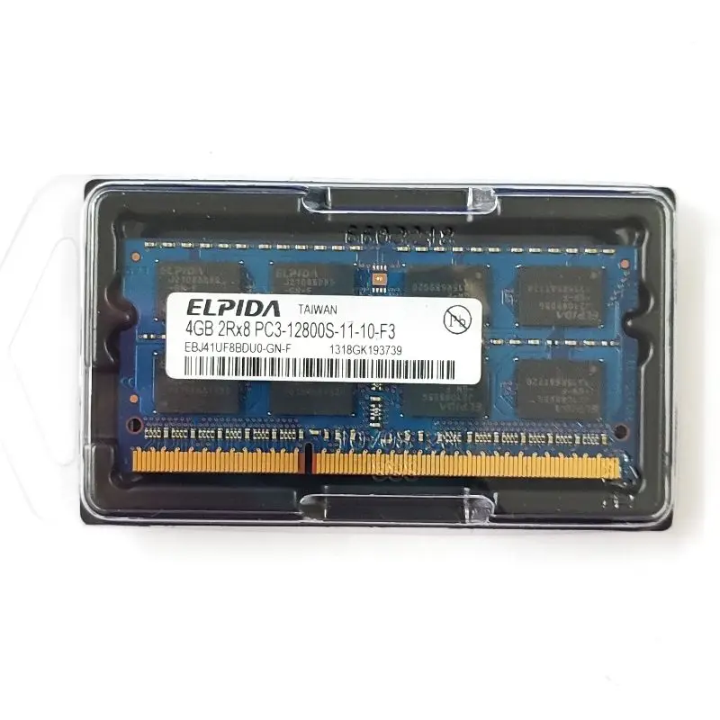 ELPIDA RAMs DDR3 4GB 1600MHz Memória portátil ddr3 4GB 2Rx8 PC3-12800S 1.5V SODIMM 204PIN