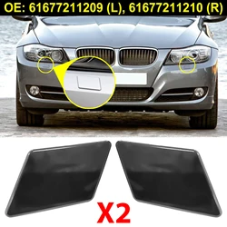 For BMW E90 E91 328xi 320i 325i 335i 325xi Front Bumper Headlight Washer Nozzle Cover R&L Cap 61677211209 61677211210 Unpainted