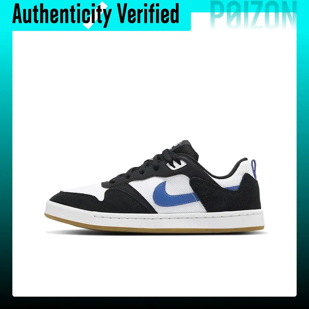 Nike SB Alleyoop Low top Skateboard Shoes Men's Black White Blue CJ0882-104