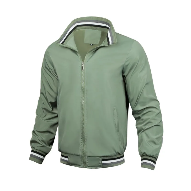 

Spring and Autumn New Men's Casual Jackets Spring and Autumn Sports Solid Color Men's Jackets in Stock