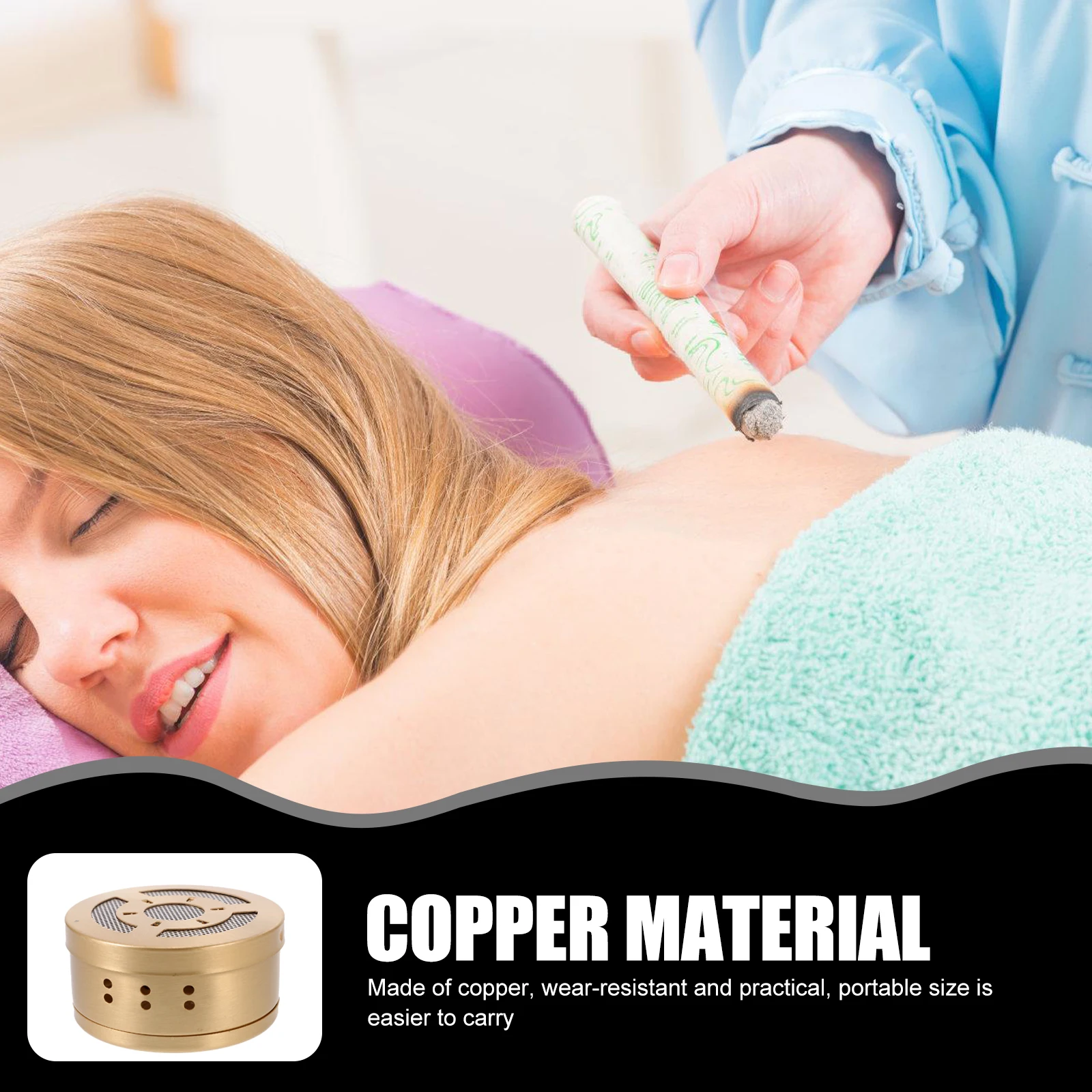 

Moxibustion Box Copper Moxa Burner For Portable Use During Sleep Work Moxa Cone Burner Therapy Tool