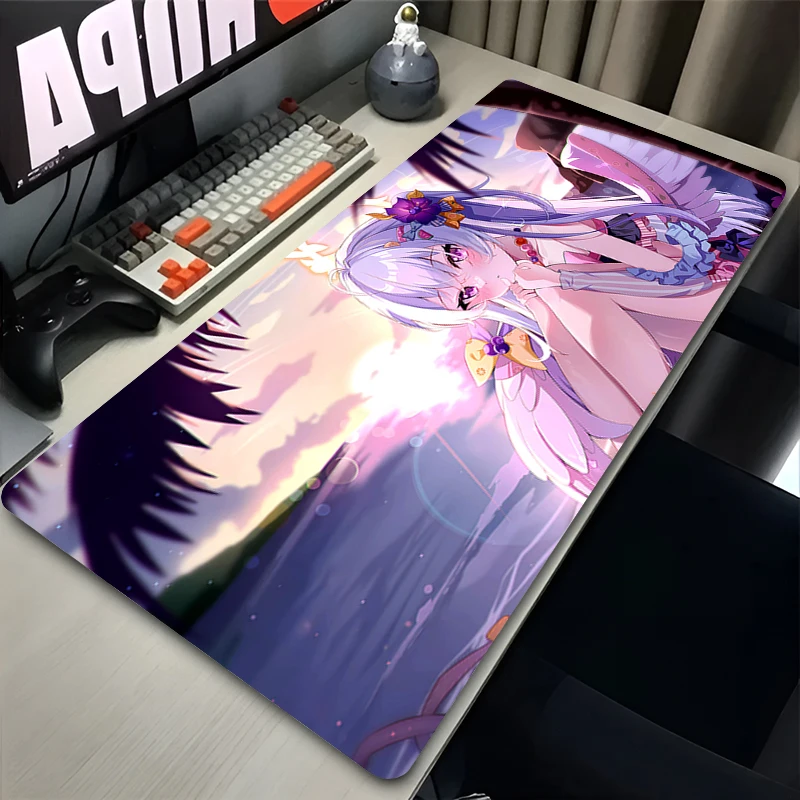 Office Computer Mouse Pad Esports Gamer Keyboard Mat Non Slip Gaming Desk Mat B-blue Archive Shirasu Azusa Kawaii Anime Mousepad